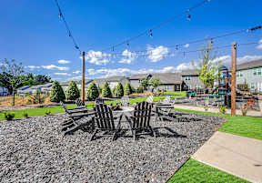 Yard with Lounge Area at Brighton Townhomes in Acworth, GA