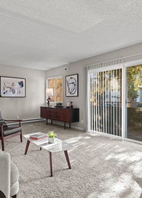 Model Apartment Living Room at Central Park East, Bellevue, 98007