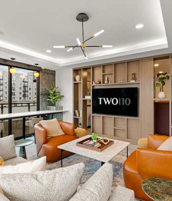 living room with a couch at Two 10 by Vintage, Shoreline, WA 98133
