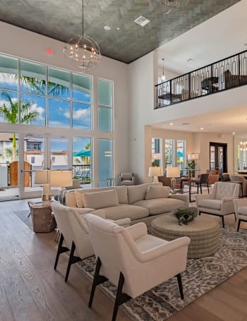 Clubhouse and dining area at The Harrison in Sarasota, FL 34243