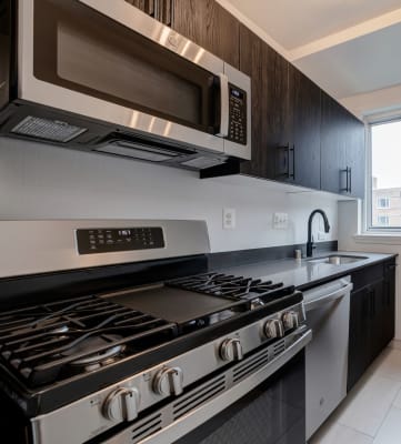 Quebec House beautifully renovated kitchen dark scheme