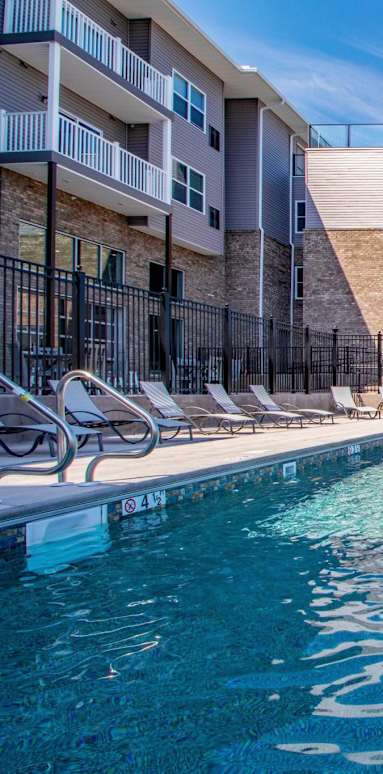 Swimming pool at Heights at Black Bear Apartments, Morgantown, 26501