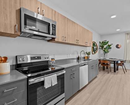 Tilian Apartments in Caldwell, Idaho Model Kitchen and Dining Area