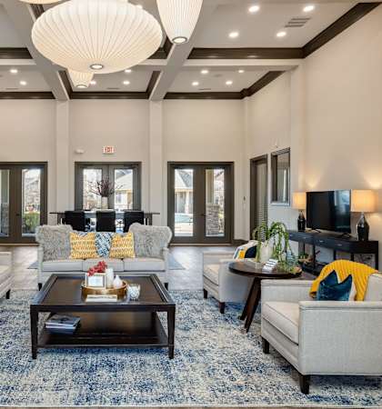 Clubhouse sitting area at Villas at Carrington Square, Overland Park KS 66221