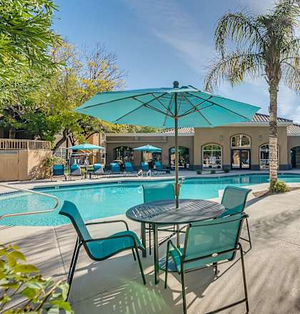 take a dip in the pool at villas at houston levee west apartments in cord