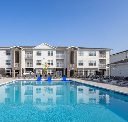 take a dip in our resort style swimming poolat The Slate, Jeffersonville, 47130