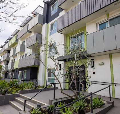 the building where the apartment is located