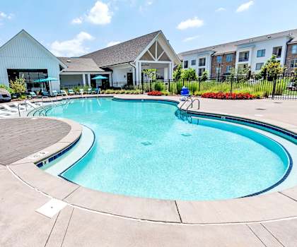 Glimmering Pool at Pointe at Research Park Apartments, Charlotte, 28262