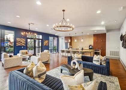 the preserve at ballantyne commons living room and kitchen