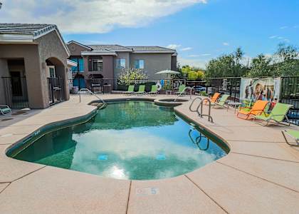 Pool, Spa, Clubhouse, Pool Deck, Patio, Chairs, Picnic