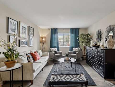 Furnished living area at The Brentwood, Nashville, TN
