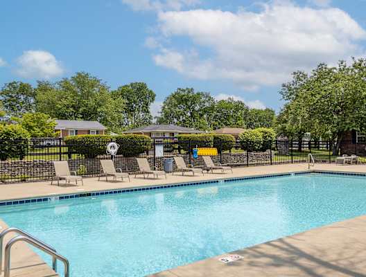 a swimming pool at Caballo Crossing, Lexington, Kentucky