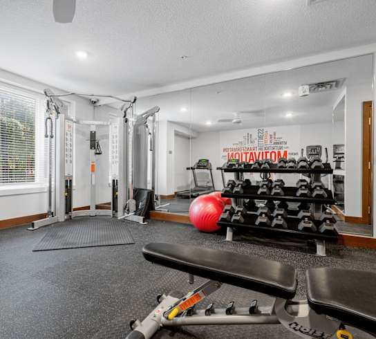 the gym at the agave apartments