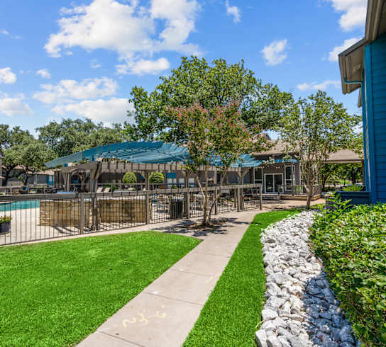 take a dip in the pool at the whispering winds apartments in pearland, tx  at Vesper, Dallas, 75254