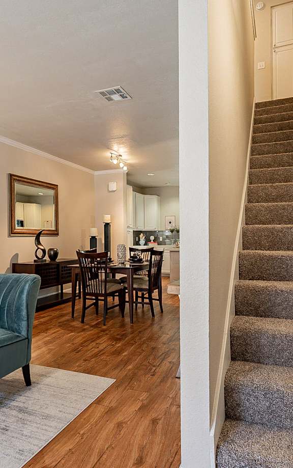 Living Area With Dining at Palazzo Townhomes, Phoenix Arizona