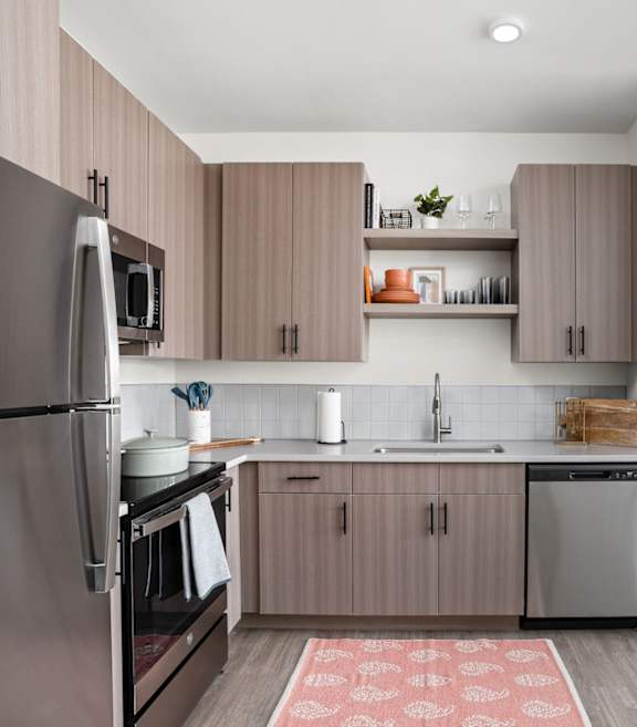 Apartment Kitchen at Gathyr Apartments, Indiana