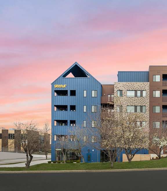 Exterior Of Building at Gathyr Apartments, Indianapolis, 46202