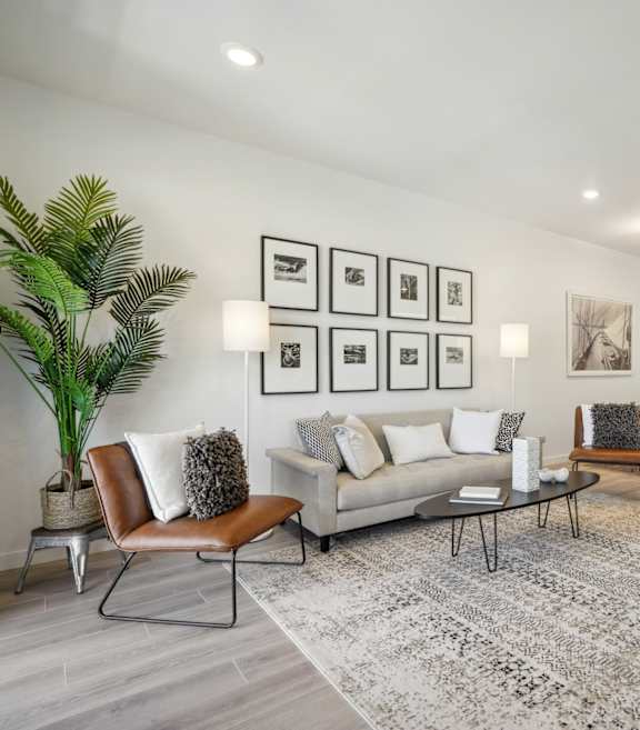 Living Area With Kitchen View at Holmes Park Townhomes, Oregon City, Oregon