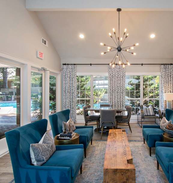 Classic Living Room Design With Television at The Baxly, Savannah