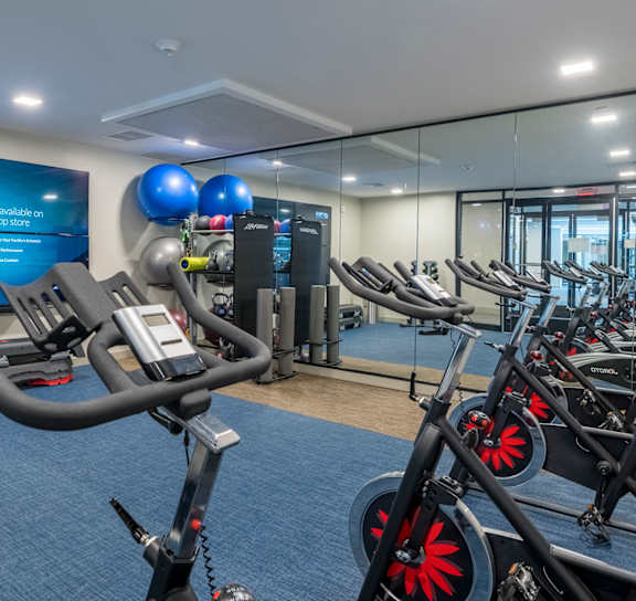 Cardio Machines in Fitness Studio at Viva Lakeshore, Bridgewater, MA
