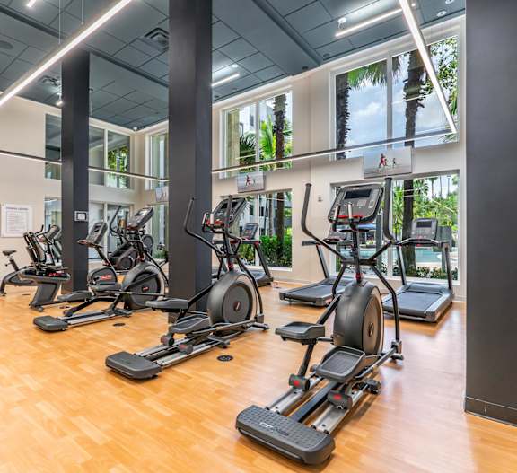 Sleek Workout Room with Modern Cardio Machines at The Manor at CityPlace