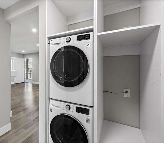 a washer and dryer in a laundry room in a house