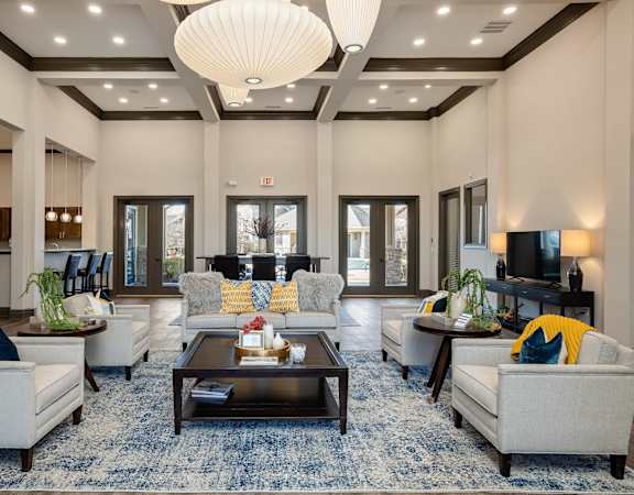 Clubhouse sitting area at Villas at Carrington Square, Overland Park KS 66221