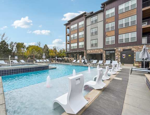 the swimming pool at the resort at governors crossing at The Quarry Luxury Apartment Homes, Fort Collins, 80526
