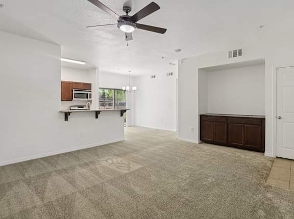 Living And Kitchen Area at Rome Park Villas, North Las Vegas, NV