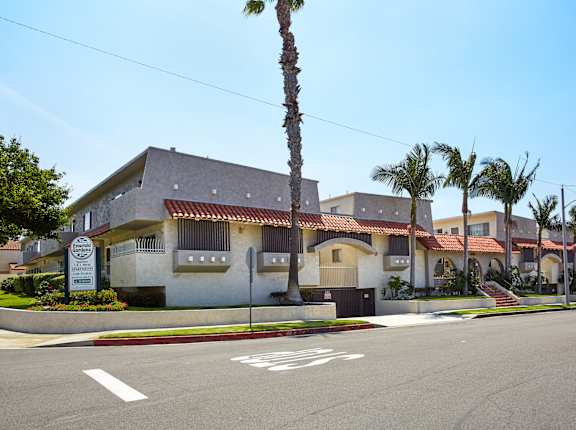 a house with a tall palm tree in front of it