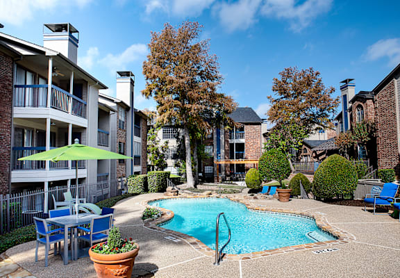 our apartments at the district feature a swimming pool at Infinity on the Mark, TX, 75243