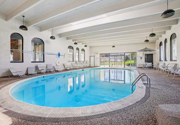 Heated indoor pool at Trailgrove Apartments, a pet-friendly community in Southeast Denver, Colorado