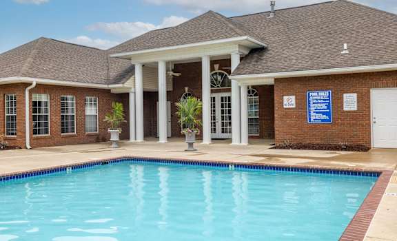 the swimming pool at the resort on falls church