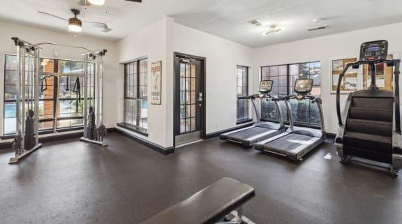 Fitness Center at Wellington at Willow Bend Apartments, in Plano, TX