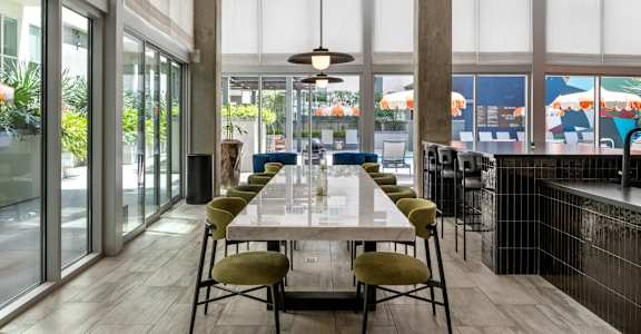 Community Kitchen at G12 Apartments in Los Angeles, CA 90015