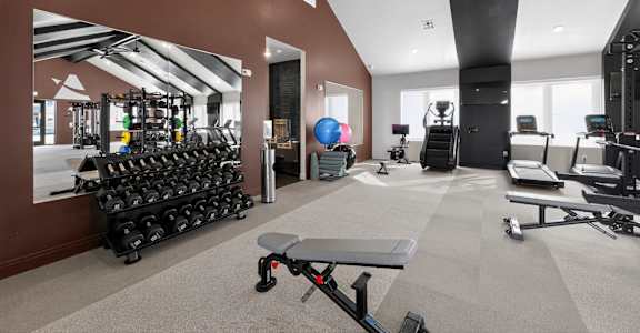 Fitness Center at The Landing at Lemay Apartments, Fort Collins, Colorado