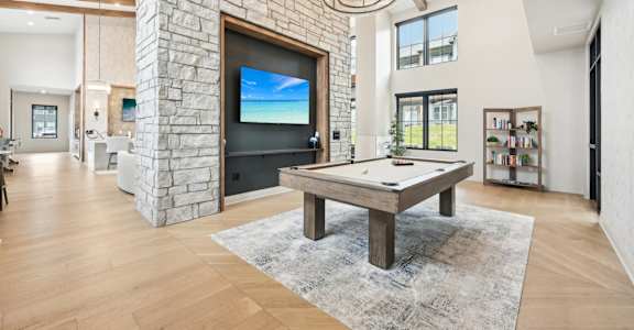 Pool table at The Garrison Luxury Apartment Homes, Fountain, CO