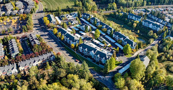 aerial Aloha Oregon Quatama Village Apartments