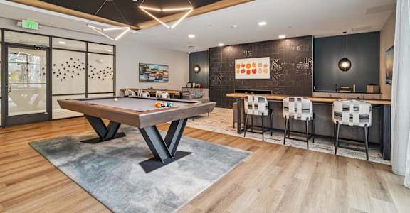 Modern Living Area and Game room at Nuovo Apartments, Washington