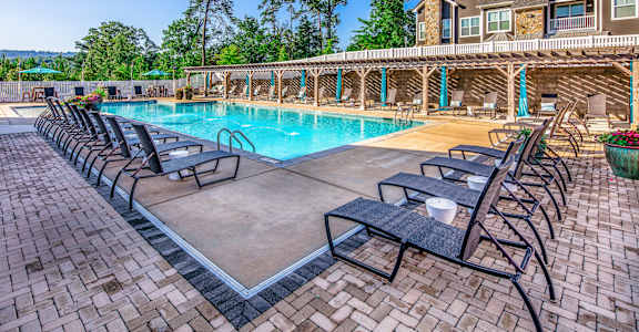 Community Clubhouse With Swimming Pool at Retreat at Greystone, Birmingham, Alabama