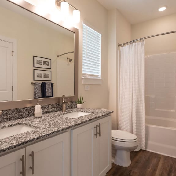 Brightly Lit Bathroom at The Retreat at Sixty-Eight Apartments, Greensboro, 27409