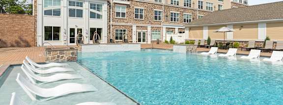 Outdoor Saltwater Pool at Heights at Glen Mills Apartments in Glen Mills, PA 19342