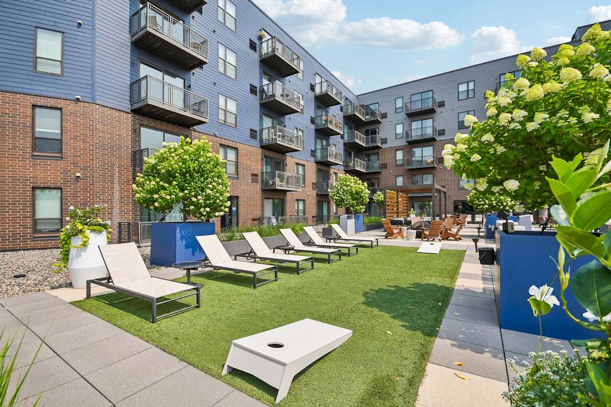 MartinBlu outdoor pool and lounge chairs - Eden Prairie, MN