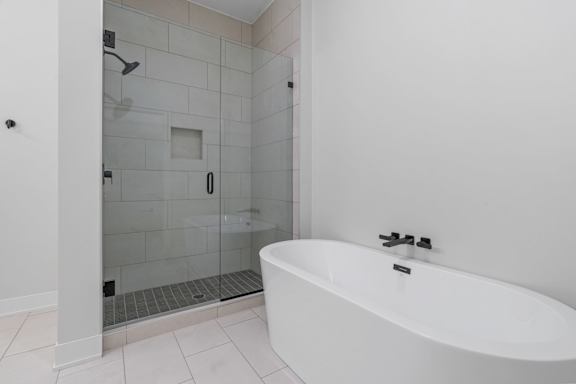 Freestanding Soaking Tub and Shower