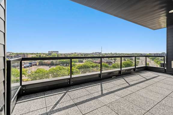 Large Balcony with City Views