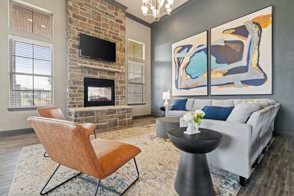 Community Room with Fireplace