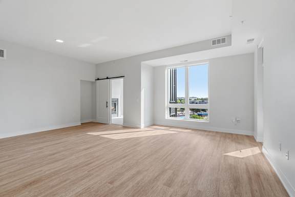 Spacious Living Area with Luxury Wood-Style Flooring