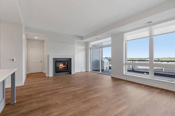 Spacious Living Area with Fireplace