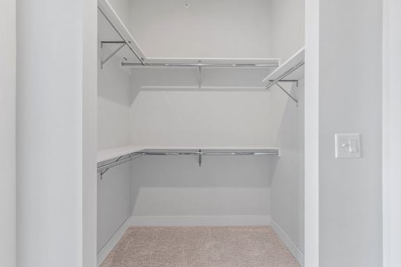 Walk-In Closet With Built-In Shelving