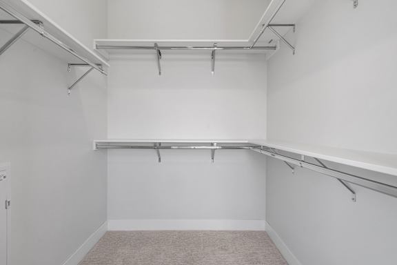 Walk-In Closet With Built-In Shelving
